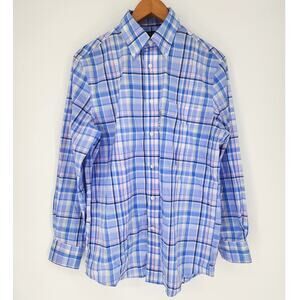 Lauren Ralph Lauren Men’s Plaid Button-Down Shirt Regular Fit Size 15 32/33 M